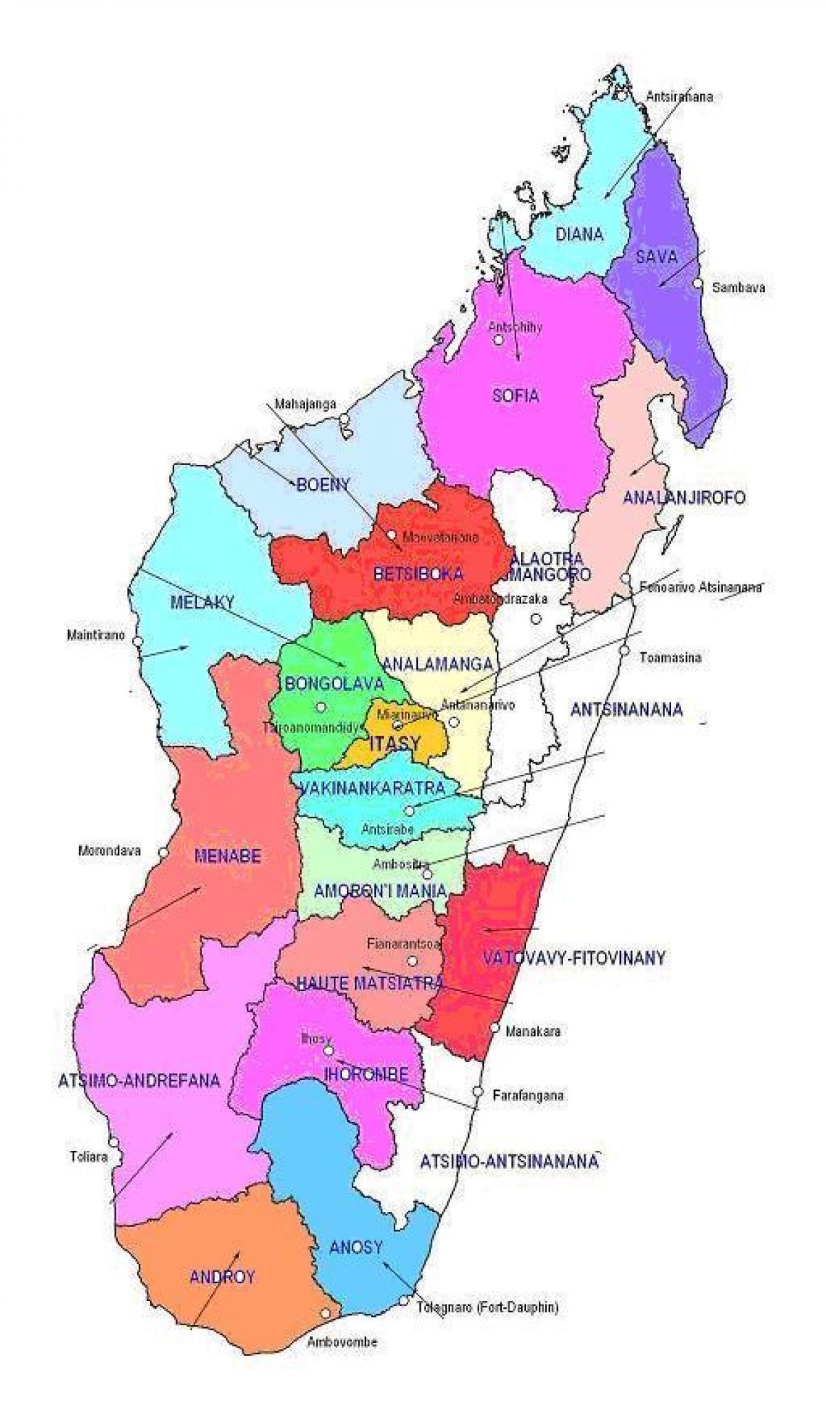 kat rejyon yo nan Madagascar