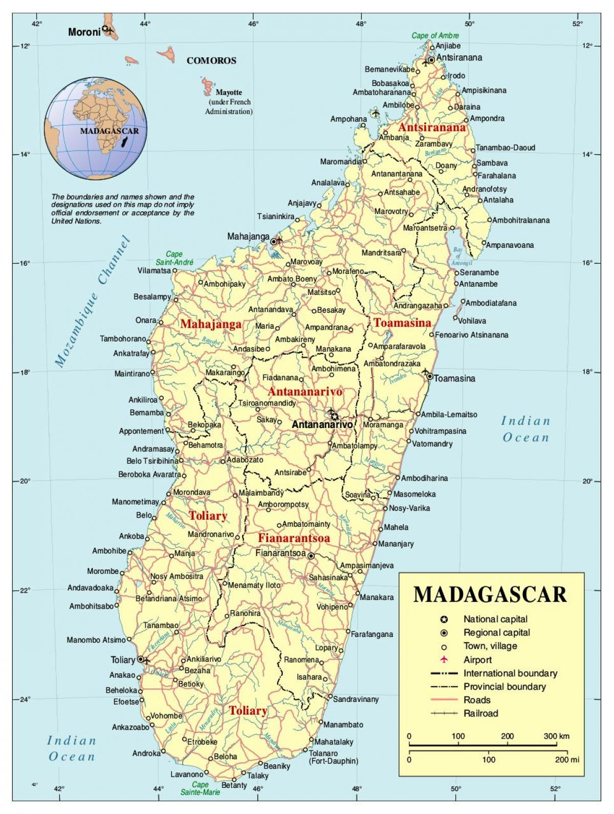 kat jeyografik nan Madagascar wout