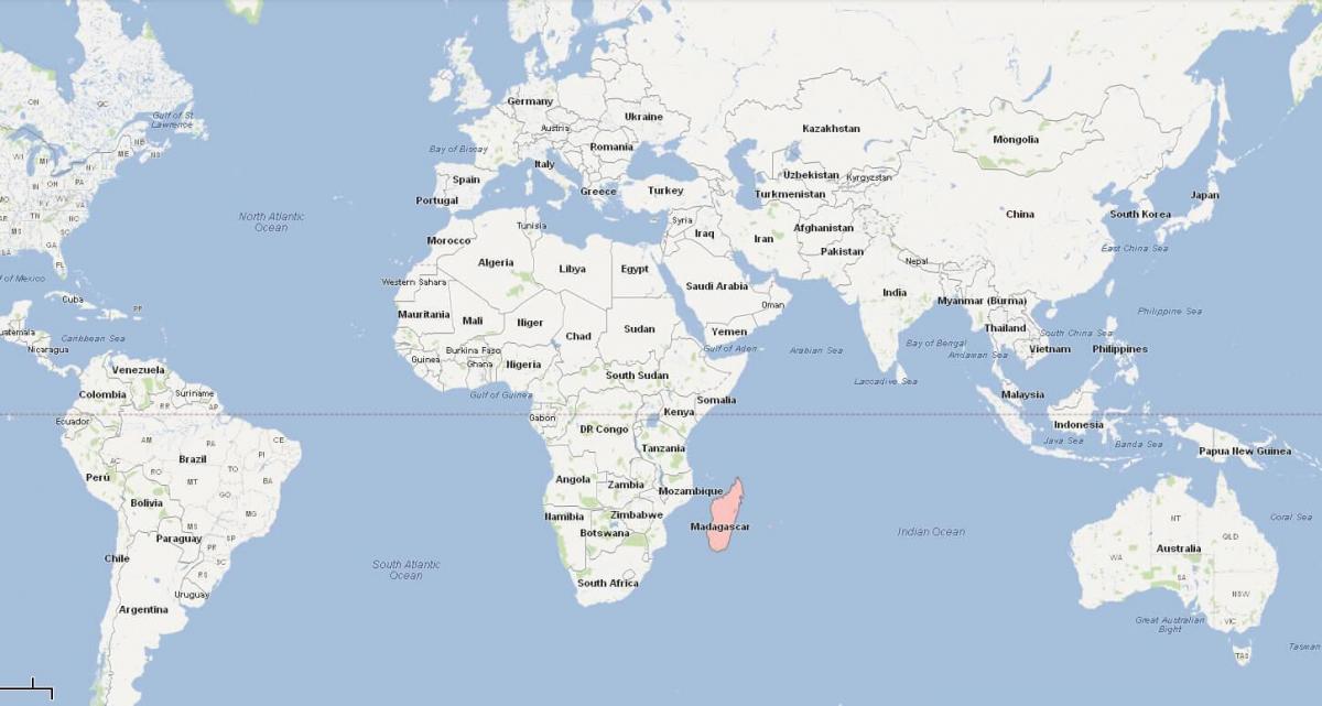mondyal kat jeyografik ki montre Madagascar